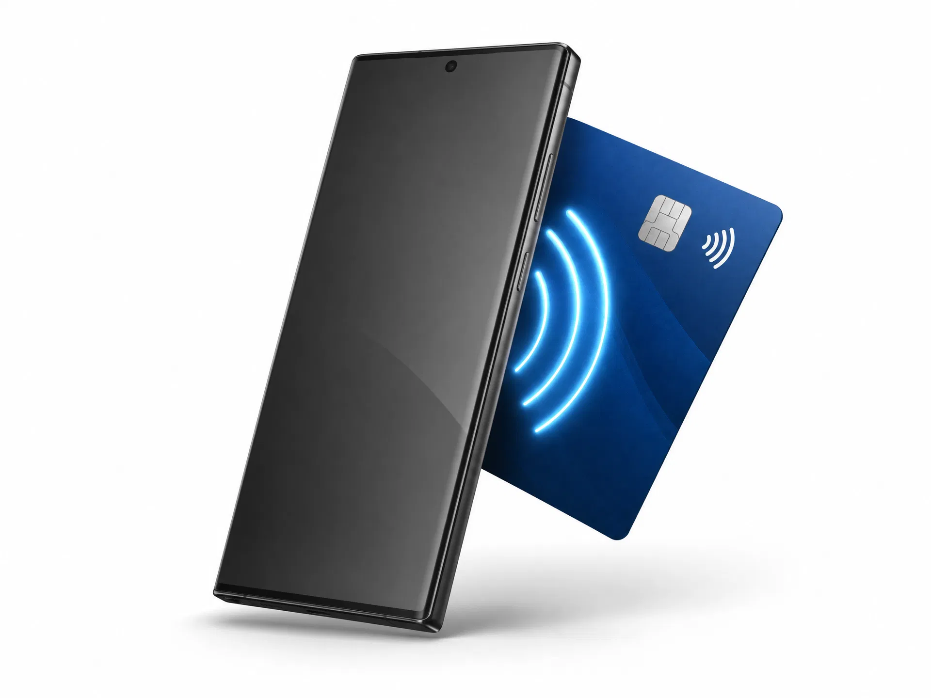 Smartphone com cartão NFC por aproximação